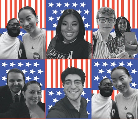 composite of six pictures of young voters