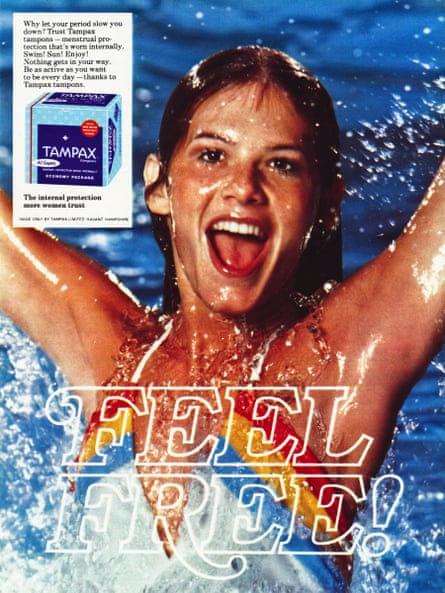 woman swims with the words 'feel free!' superimposed