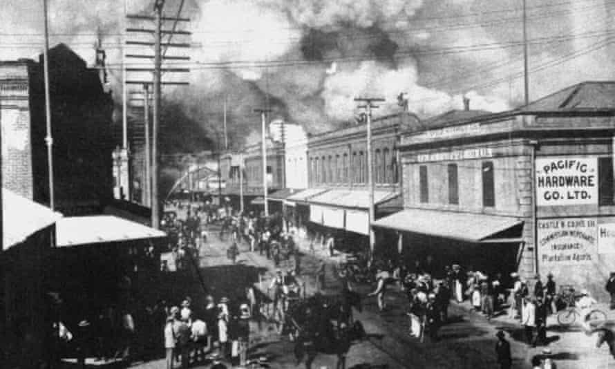 Drastic measures … the botched attempt to burn Honolulu’s stricken Chinatown in 1900.