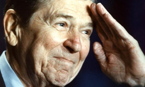 Former US president Ronald Reagan in Washington, DC.