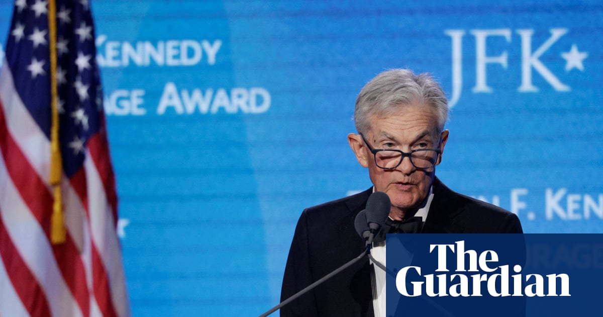 Jerome Powell accepts an award for "courage" while politely explaining that the president is trying to turn the Federal Reserve into Mar-a-Lago’s in-house ATM.