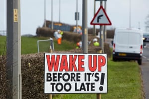 Energy firm Cuadrilla builds a test well in Westby-with-Plumptons near Blackpool, in 2015.