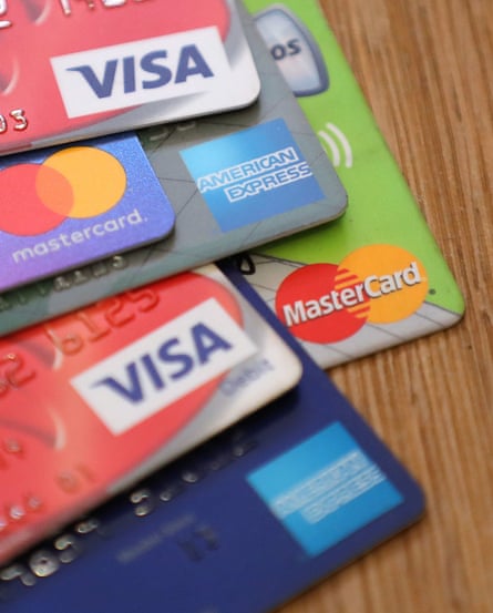A selection of credit and debit cards