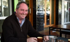 Barnaby Joyce has a coffee in downtown Tamworth the morning after the 2016 election.