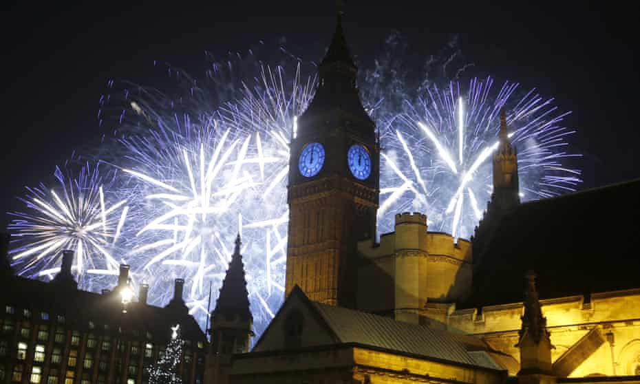 2016 new year London fireworks