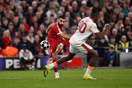 Mohamed Salah scores against Galatasaray.