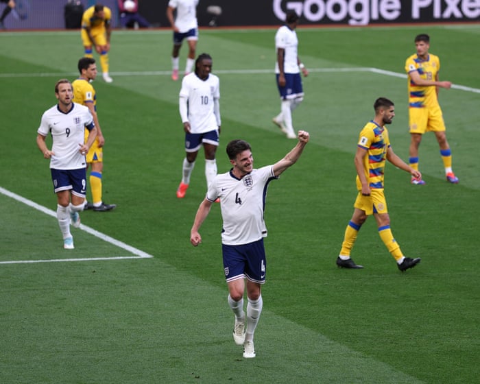 Declan Rice header keeps unbeaten England rolling in trudge past Andorra