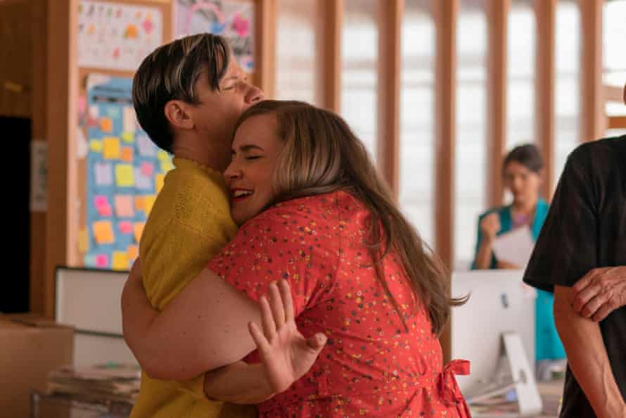 John Cameron Mitchell as Gabe and Aidy Bryant.