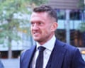 Tommy Robinson, whose real name is Stephen Yaxley-Lennon, arriving at Southwark crown court.