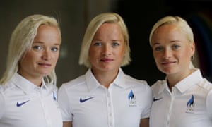 From left to right: Leila, Liina and Lily Luik pose for a picture in Tartu, Estonia.