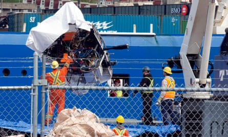Debris from the Titan submersible is seen in St John’s on 28 June.