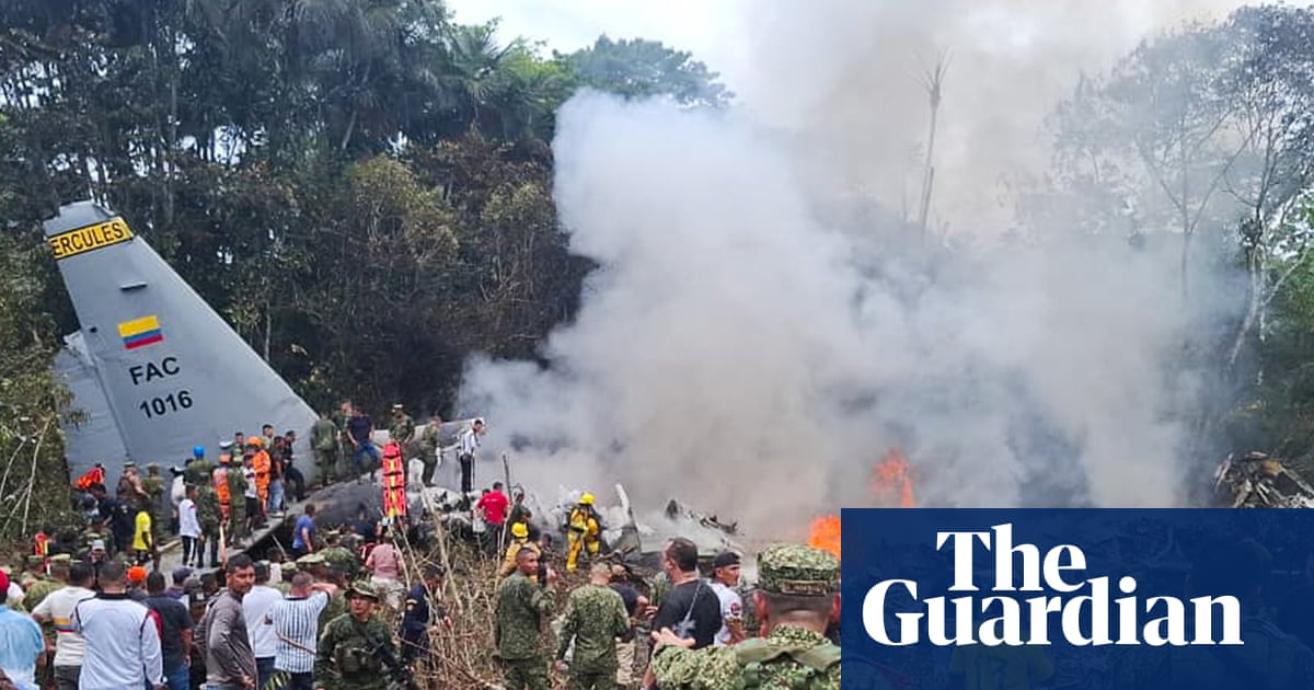 At least 34 dead as Colombian military plane crashes