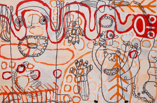 Tiger Yaltangki Doctor Who 2016 synthetic polymer paint on canvas 112 x 167 cm Wendy Baron Bequest 2016