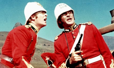 All guns blazing …Caine and Stanley Baker in Zulu.