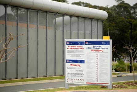 Warning signs at Parklea