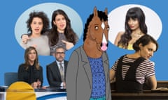 Top left to bottom right: Broad City, The Good Place, Fleabag, Bojack Horseman, and Morning Wars.