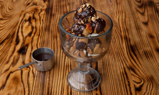 ‘Perfectly made’: profiterole tower.