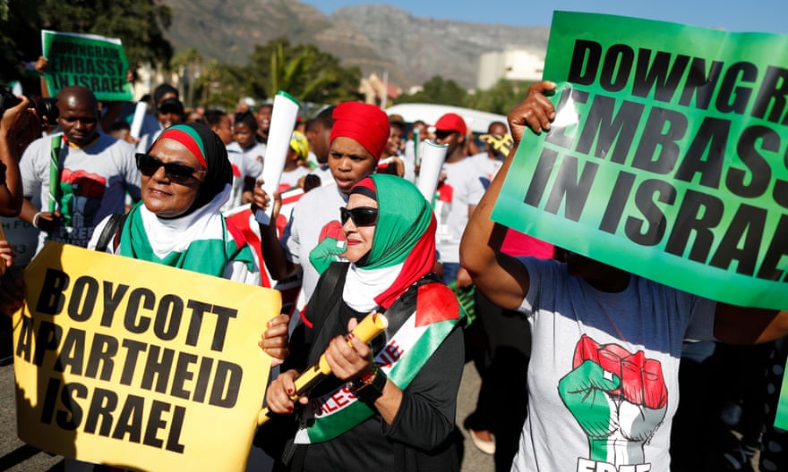 Anti-Israel protests in Cape Town, South Africa in May.