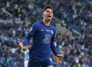 Manchester City v Chelsea: Champions League final – live! 7 Havertz celebrates scoring.