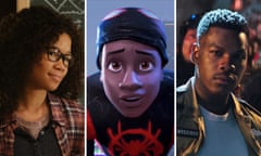 black blockbusters comp - Storm Reid in A Wrinkle in Time John Boyega in Pacific Rim 2 Un-masked Spider-Man in Into the Spider-Verse