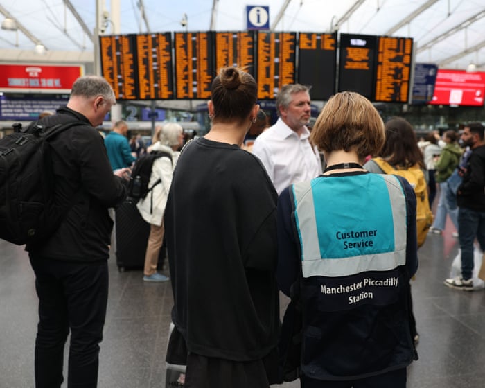 Rail passengers facing more disruption after power outage; UK house prices stagnate – business live — image supplied by The Guardian Business's feed