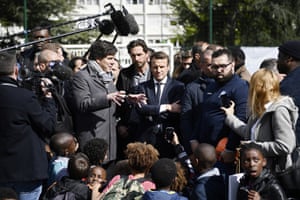 Sarcelles, France Emmanuel Macron