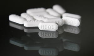 FILE - This Monday, April 6, 2020 file photo shows an arrangement of hydroxychloroquine pills in Las Vegas. On Tuesday, June 2, 2020, concerns are mounting about studies in two influential medical journals on drugs used in people with coronavirus, including one that led multiple countries to stop testing a malaria pill. (AP Photo/John Locher,File)