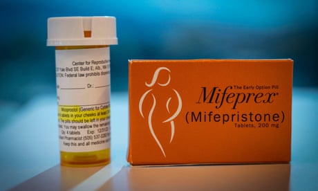 box of mifepristone next to pill container