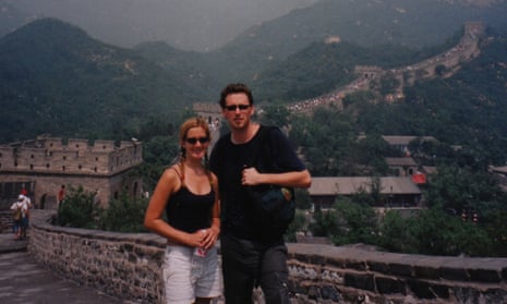 Shannon Leone Fowler and her fiance Sean at the Great Wall of China