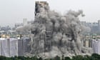 Families flee as India demolishes 100-metre towers outside Delhi