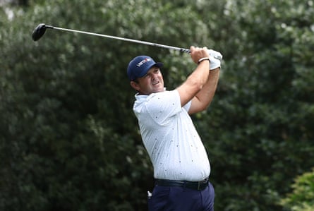 Patrick Reed plays a changeable during a believe information astatine Augusta this week