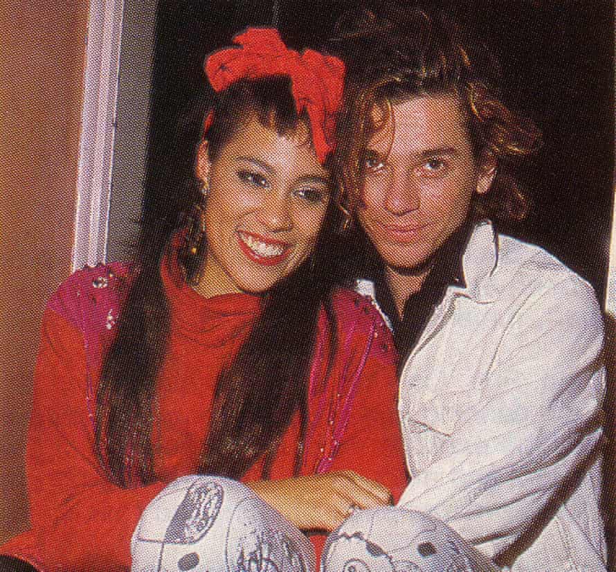 Kate Ceberano and Michael Hutchence at the 1987 Countdown awards.