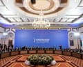 Representatives of the Assad regime and rebel groups assemble for Syria peace talks at Astana’s Rixos President hotel