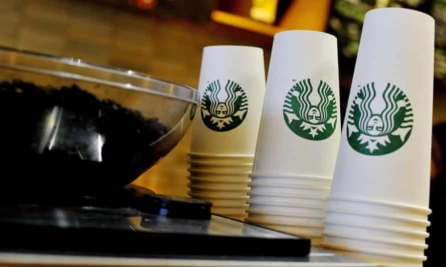 High street coffee cups are made from paper laminated with plastic, to be watertight.