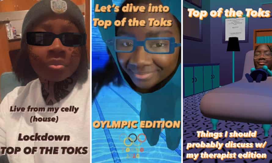 Screenshots showing Nkrumah's Top of the Toks curation.