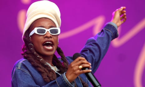 Little Simz on stage at the Reading festival in August. The Mercury Music prize winner is among musicians to cancel gigs.