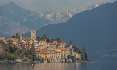 Bellagio on its promontory over Lake Como