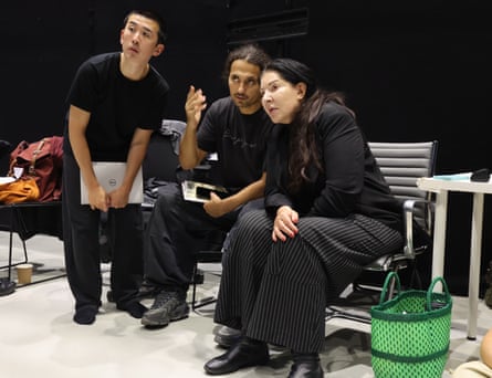 ‘Liberating my mother is something I couldn’t do in life, so I’m doing it in this work’ … at rehearsals.