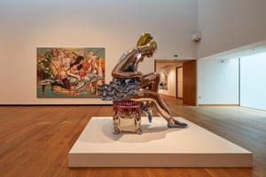 Seated Ballerina, 2015 by Jeff Koons at the Ashmolean Museum in Oxford.