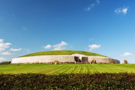 Neolithic passage tomb on a sunny day