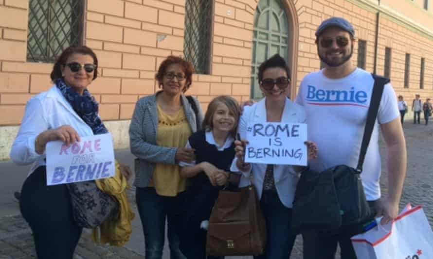 Bernie Sanders fans at the Vatican.