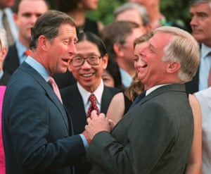 On 1 July 1997 Britain formally handed Hong Kong back to China, ending the British Empire in the far east. Under the Sino-British Joint Declaration, Hong Kong was to have 50 years of semi-autonomy under ‘one country two systems’, with promises that its democratic rights would be expanded. Here, Britain’s Prince Charles (L) shares a laugh with outgoing Hong Kong Governor Chris Patten prior to a police ceremony at Government House 28 June.