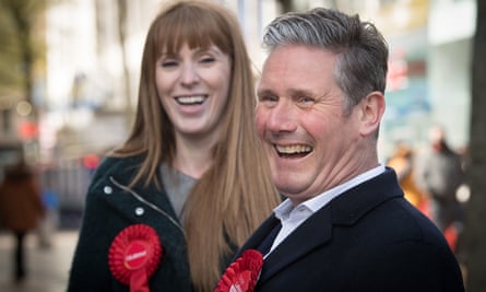 Rayner and Starmer campaigning in May.