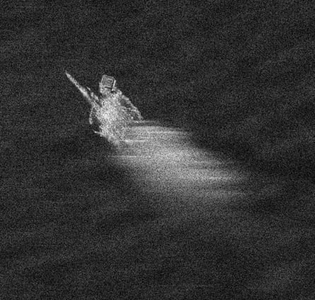 At least 12 Chinese owned oil and gas exploration structures have been detected inside Taiwan’s exclusive economic zone, including this permanent deep water drilling platform, believed to be one of the biggest in Asia, captured by radar imagery in August 2025.