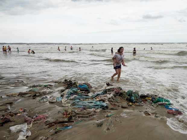 Waste pollutes beaches in Vietnam’s Bin Thuan province.