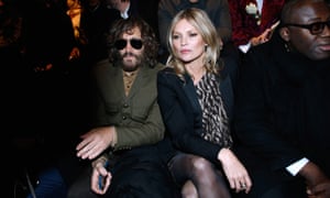 Vincent Gallo and Kate Moss at the Saint Laurent show at Paris fashion week, as seen on Where’s Mossy.