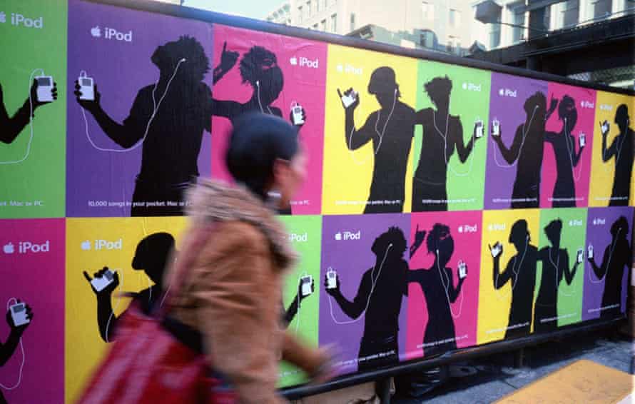 Ads for the iPod in October 2003.