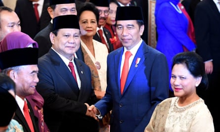 Indonesian Defense Minister Prabowo Subianto and Indonesian President Joko Widodo