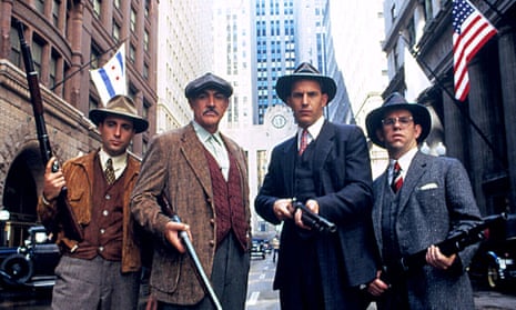 Andy Garcia, Sean Connery, Kevin Costner and Charles Martin Smith in The Untouchables.