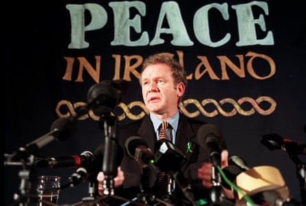 Martin McGuinness, Sinn Féin’s chief negotiator in the Northern Ireland peace process, in 1998